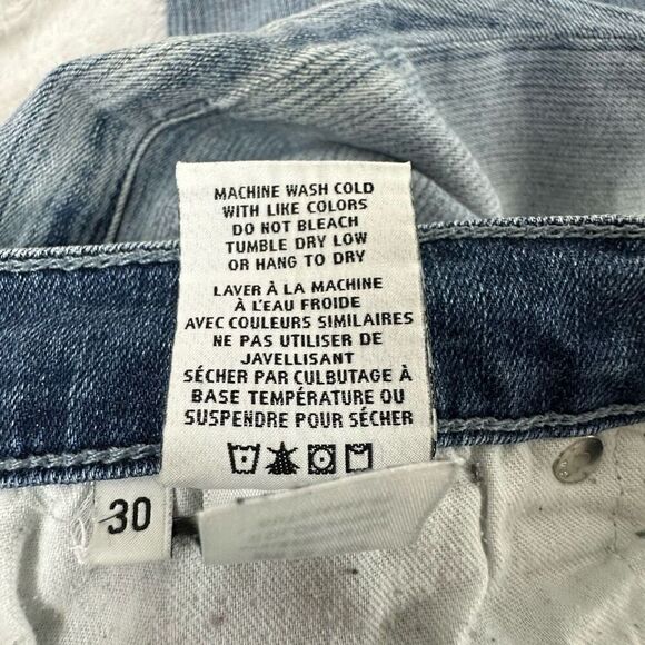 Hudson Women's 30 Barbara High Waist Crop Jeans Light Wash Distressed Denim - Picture 7 of 11